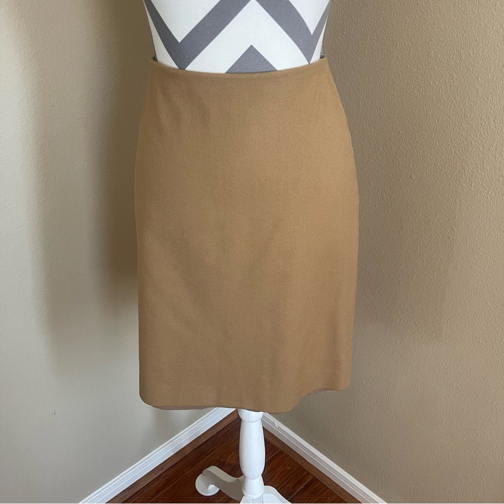 Talbots Classic Tan Skirt - Hidden Back Zipper - Size: 10